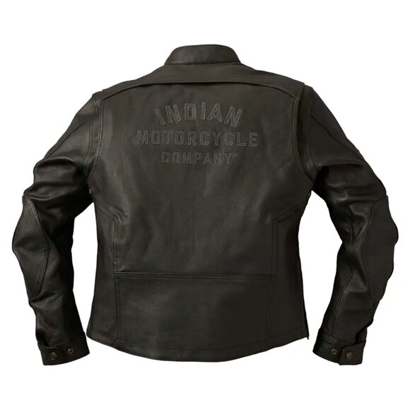 Indian Motorcycle | Leather Backman Riding Jacket w/ Pads - Picture 2 of 11